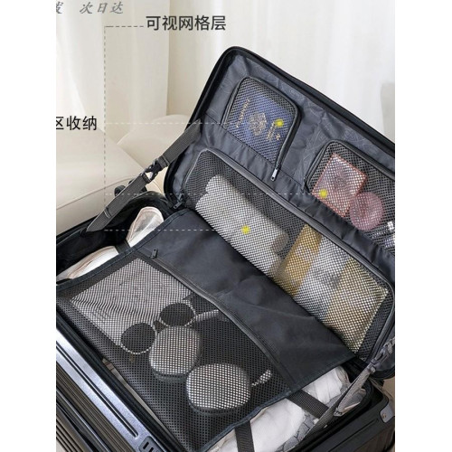 2025新款拉桿包前開口行李箱女20寸大容量可擴展22密碼旅行箱男24