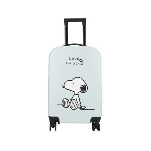 新款行李箱卡通史努比萬向輪行李箱旅行戶外箱拉鍊款大容量拉桿箱