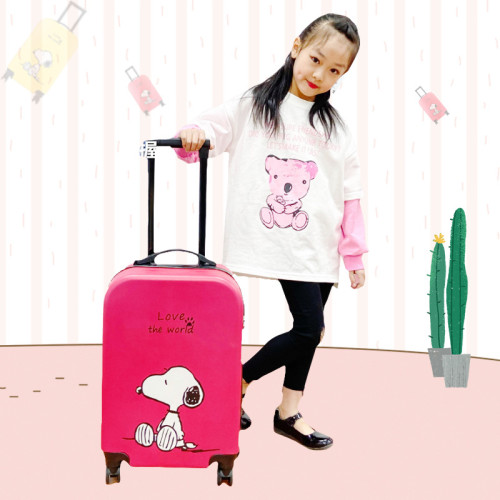 新款行李箱卡通史努比萬向輪行李箱旅行戶外箱拉鍊款大容量拉桿箱