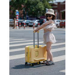 兒童行李箱2025新款可坐騎男女孩小型學生遛娃拉桿旅行密碼皮箱子