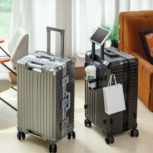 三七開2025新款行李箱女大容量加厚鋁框旅行箱男學生拉桿密碼皮箱