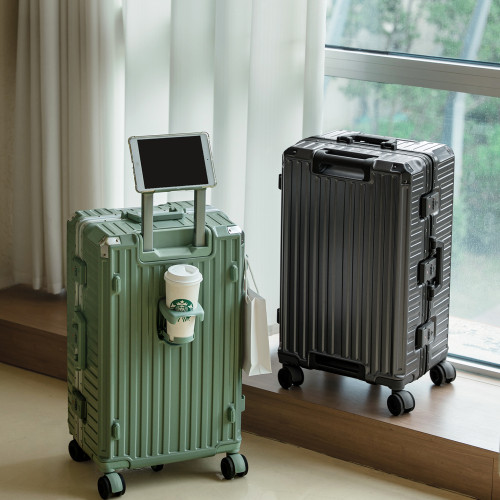 三七開2025新款行李箱女大容量加厚鋁框旅行箱男學生拉桿密碼皮箱