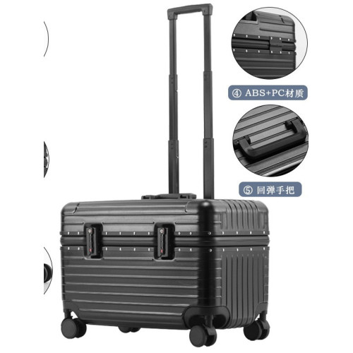 小行李箱20寸拉桿行李箱上開蓋式攝影工具箱結實耐用鋁密碼跟妝箱