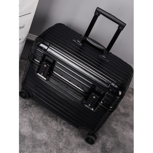 2025新款18寸鋁框行李箱攝影登機箱迷你拉桿箱男萬向輪密碼機長箱