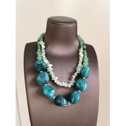 Vintage古著 Green resin beads項鍊