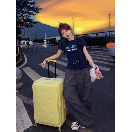 2026新款行李箱女側開口旅行箱高顔值學生拉桿箱20寸大容量密碼箱