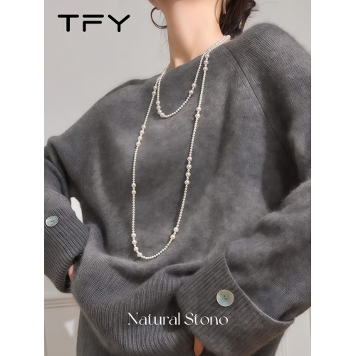 施家珍珠曡戴長項鍊女2026新款爆款高級感輕奢小衆毛衣鏈氣質大氣