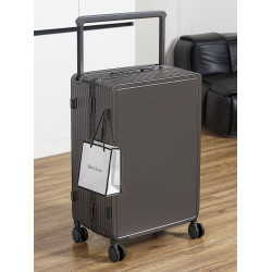 寬拉桿行李箱灰色結實耐用萬向輪大容量加厚拉桿箱新款密碼旅行箱