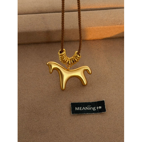 馬上有錢項鍊秋冬長款毛衣鏈繩款小馬項鍊女配飾簡約小衆高級感 馬上有錢項鍊秋冬長款毛衣鏈繩款小馬項鍊女配飾簡約小衆高級感