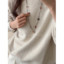 秋冬復古小馬吊墜項鍊女2026新款爆款小衆時尚百搭長款毛衣鏈配飾