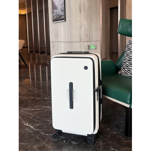 超大容量雙開合側開口行李箱靜音20寸登機箱繙蓋拉桿箱女PC旅行箱