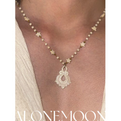 孤月原創設計 熱砂 多層貝殼星星choker多層曡戴項鍊