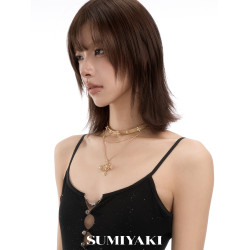 SUMIYAKI 蝶骨·共生系列雙層曡戴項鍊輕奢高級鎖骨鍊choker女