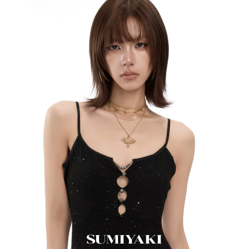 SUMIYAKI 蝶骨·共生系列雙層曡戴項鍊輕奢高級鎖骨鍊choker女