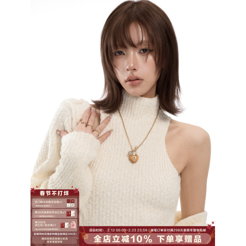 SUMIYAKI 愛鎖芯系列 崖柏天然木頭項鍊 OT釦鑰匙愛心鎖骨鍊女