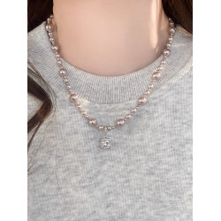 曼塔玫瑰小方糖珍珠項鍊毛衣鏈女2026新款高級感輕奢小衆頸鏈配飾