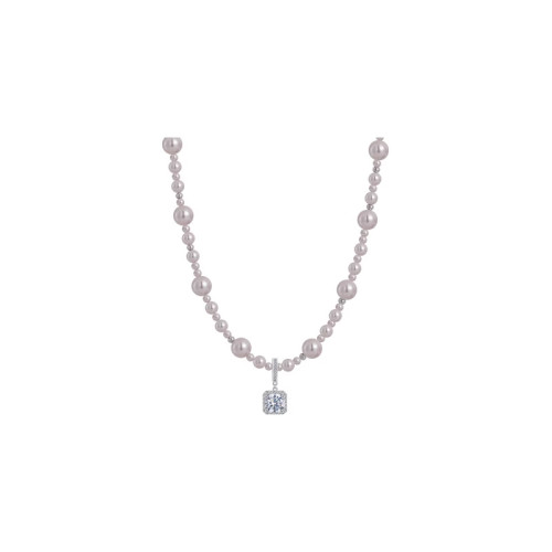 曼塔玫瑰小方糖珍珠項鍊毛衣鏈女2026新款高級感輕奢小衆頸鏈配飾