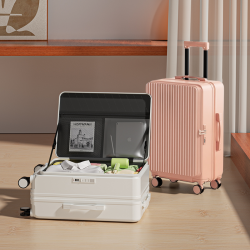 酷彼熊2026新款側開蓋大容量行李箱側開口28寸旅行箱PC加厚結實