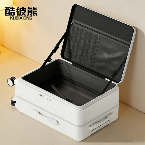 酷彼熊2026新款側開蓋大容量行李箱側開口28寸旅行箱PC加厚結實
