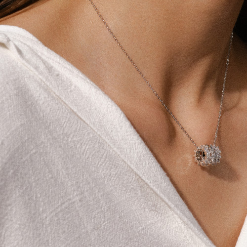 Boonee alus圓筒項鍊簡約鎖骨鍊女款輕奢高級感小衆設計時尚百搭