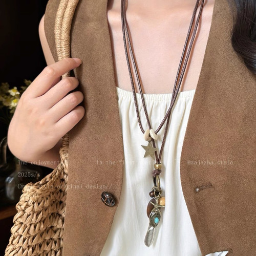 A「她非池物」蒜了鴨西太後薇薇安新中式項鍊小衆設計高級鎖骨鍊