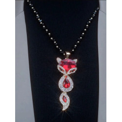 秋冬新款氣質百搭狐狸項鍊女精緻時尚毛衣鏈長款衣服配飾裝飾吊墜