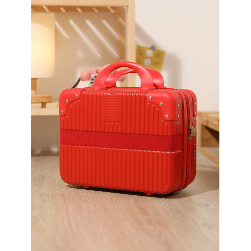 手提箱化妝箱女小箱子14寸大容量密碼箱收納儲物箱小箱子可掛大箱