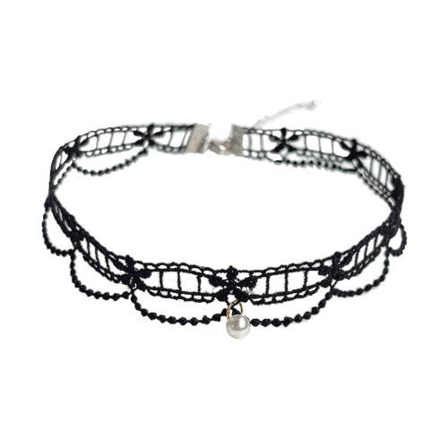 choker項鍊女白色蕾絲珍珠頸鏈少女氣質項圈頸帶超仙鎖骨鍊脖飾 choker項鍊女白色蕾絲珍珠頸鏈少女氣質項圈頸帶超仙鎖骨鍊脖飾