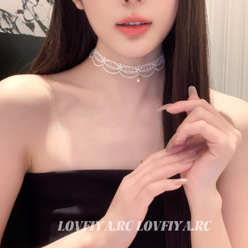choker項鍊女白色蕾絲珍珠頸鏈少女氣質項圈頸帶超仙鎖骨鍊脖飾 choker項鍊女白色蕾絲珍珠頸鏈少女氣質項圈頸帶超仙鎖骨鍊脖飾