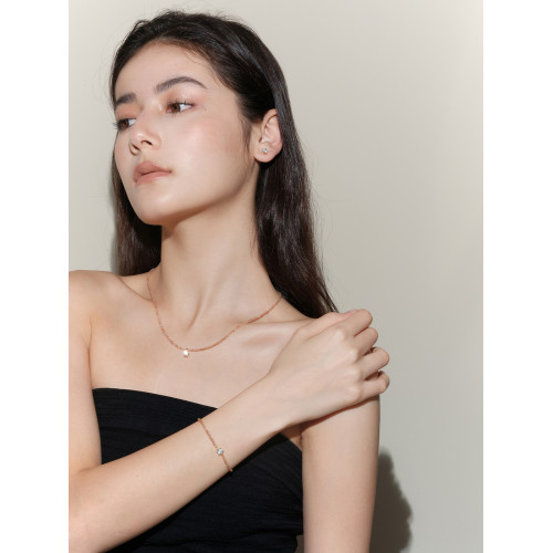 sanswood森吾《歌劇魅影》輕奢精緻香檳水晶鋯石莫桑石串珠項鍊女