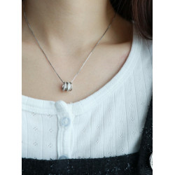 因缺斯汀環環相連鎖骨鍊經典圓圈小蠻腰項鍊氣質百搭通勤項鍊