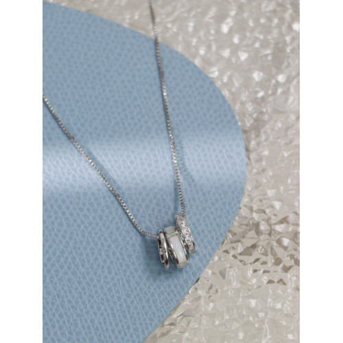 因缺斯汀環環相連鎖骨鍊經典圓圈小蠻腰項鍊氣質百搭通勤項鍊