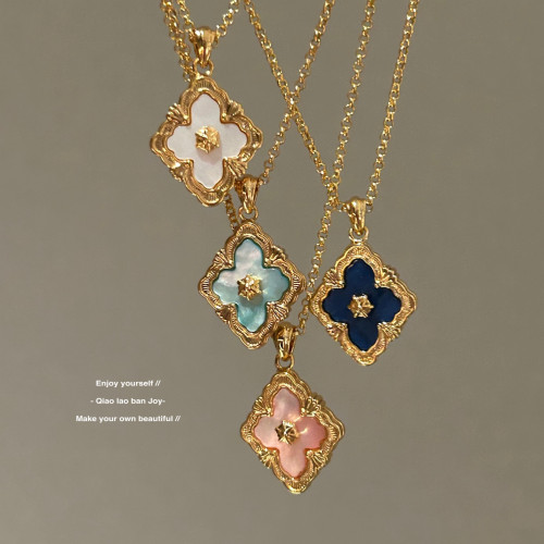 【喬老板Joy 布契拉絲貝母拉提項鍊雙面鎖骨鍊中古老錢輕奢毛衣鏈 【喬老板Joy 布契拉絲貝母拉提項鍊雙面鎖骨鍊中古老錢輕奢毛衣鏈