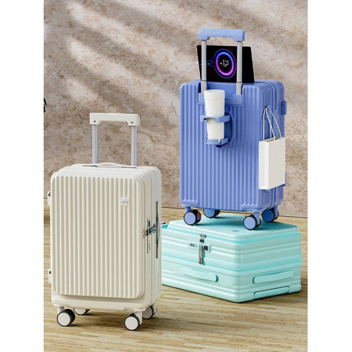 超大容量行李箱2026款大容量前開口登機箱萬向輪輕便拉桿箱旅行箱