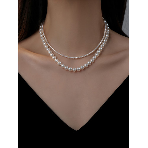 【巷南】珍珠項鍊2025新爆款施家米珠頸鏈輕奢女小衆鎖骨鍊毛衣鏈