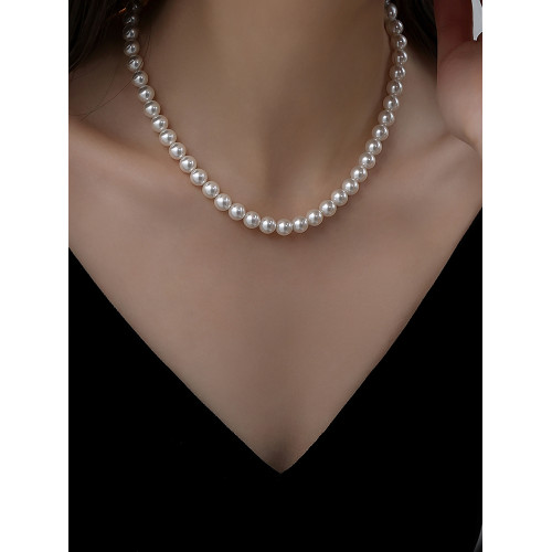 【巷南】珍珠項鍊2025新爆款施家米珠頸鏈輕奢女小衆鎖骨鍊毛衣鏈