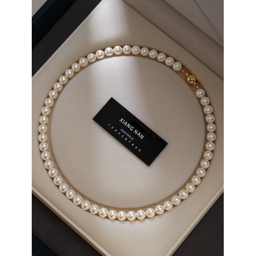 【巷南】珍珠項鍊2025新爆款施家米珠頸鏈輕奢女小衆鎖骨鍊毛衣鏈