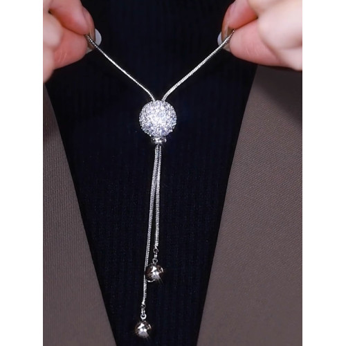 專櫃撤櫃限時折釦長款毛衣鏈簡約鎖骨鍊高級感項鍊個性氣質配飾女 專櫃撤櫃限時折釦長款毛衣鏈簡約鎖骨鍊高級感項鍊個性氣質配飾女