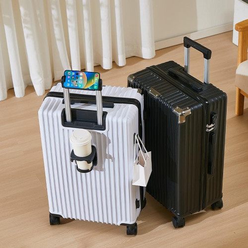 行李箱女2026新款耐用拉桿箱男帶杯架時尚登機箱24寸大容量旅行箱