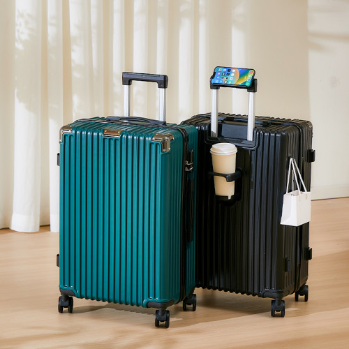 行李箱女2026新款耐用拉桿箱男帶杯架時尚登機箱24寸大容量旅行箱