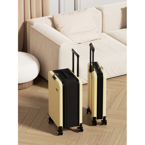 uitor尤它可折曡超薄擴展前側開蓋密碼行李箱拉鍊20萬向輪拉桿箱