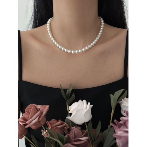 珍珠項鍊女2025新款澳白頸鏈小米珠高級感輕奢小衆鎖骨鍊毛衣鏈