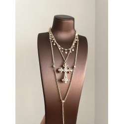 Vintage古著 Medieval golden cross項鍊