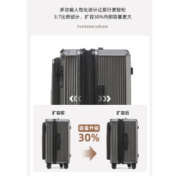 2026新款側開口大容量行李箱女可擴展拉桿箱密碼旅行箱男結實耐用