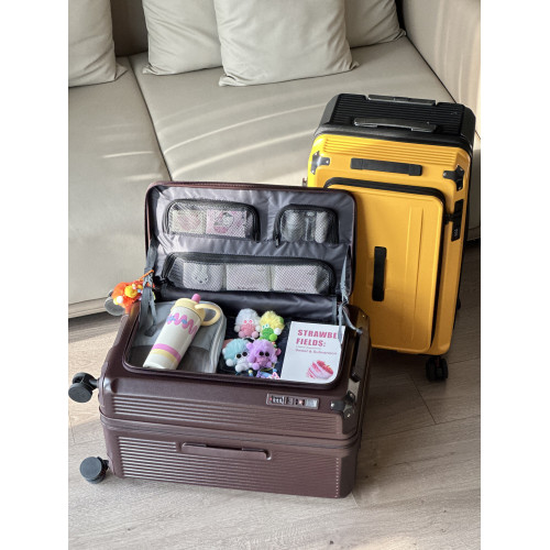 2026新款側開口大容量行李箱女可擴展拉桿箱密碼旅行箱男結實耐用