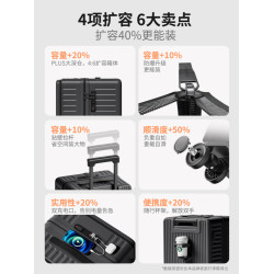 新款行李箱女登機箱20寸多功能前開口拉桿箱大容量旅行箱男密碼箱