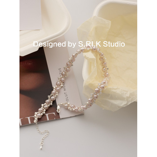 十裡間【超有氛圍感的編織】法式蕾絲珍珠項鍊鎖骨鍊手鏈choker 十裡間【超有氛圍感的編織】法式蕾絲珍珠項鍊鎖骨鍊手鏈choker