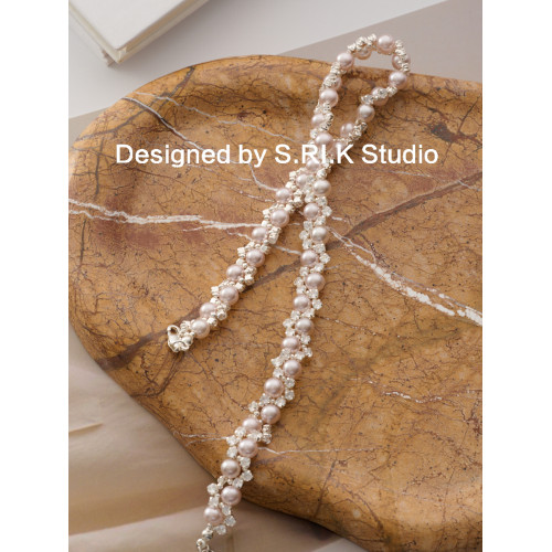 十裡間【超有氛圍感的編織】法式蕾絲珍珠項鍊鎖骨鍊手鏈choker 十裡間【超有氛圍感的編織】法式蕾絲珍珠項鍊鎖骨鍊手鏈choker