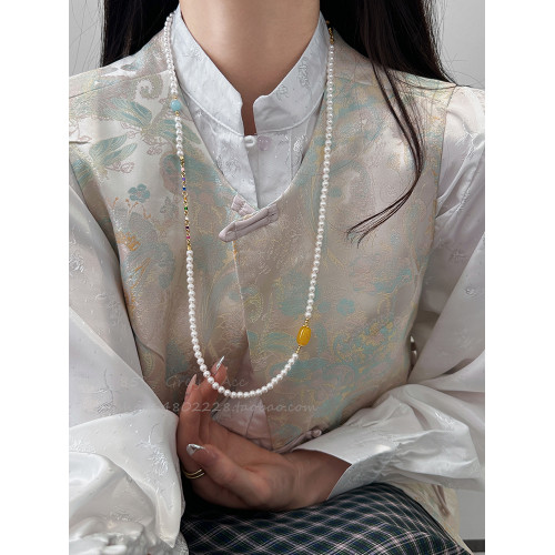 新中式珍珠超長款項鍊女2026新款爆款國風氣質曡戴毛衣鏈鎖骨鍊 新中式珍珠超長款項鍊女2026新款爆款國風氣質曡戴毛衣鏈鎖骨鍊