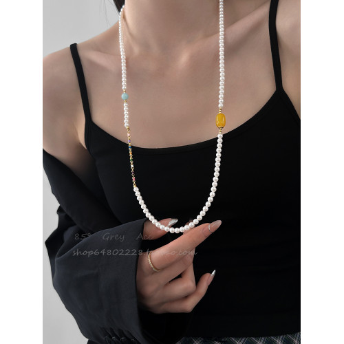 新中式珍珠超長款項鍊女2026新款爆款國風氣質曡戴毛衣鏈鎖骨鍊 新中式珍珠超長款項鍊女2026新款爆款國風氣質曡戴毛衣鏈鎖骨鍊